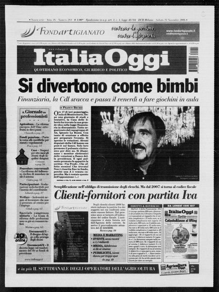 Italia oggi : quotidiano di economia finanza e politica